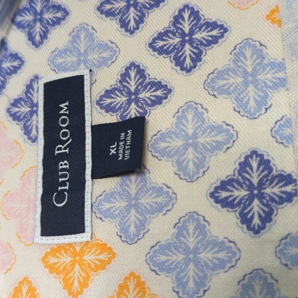 Club Room Colorful Geometric Men's Lightweight Classic Button Down Shirt XL - Picture 2 of 12